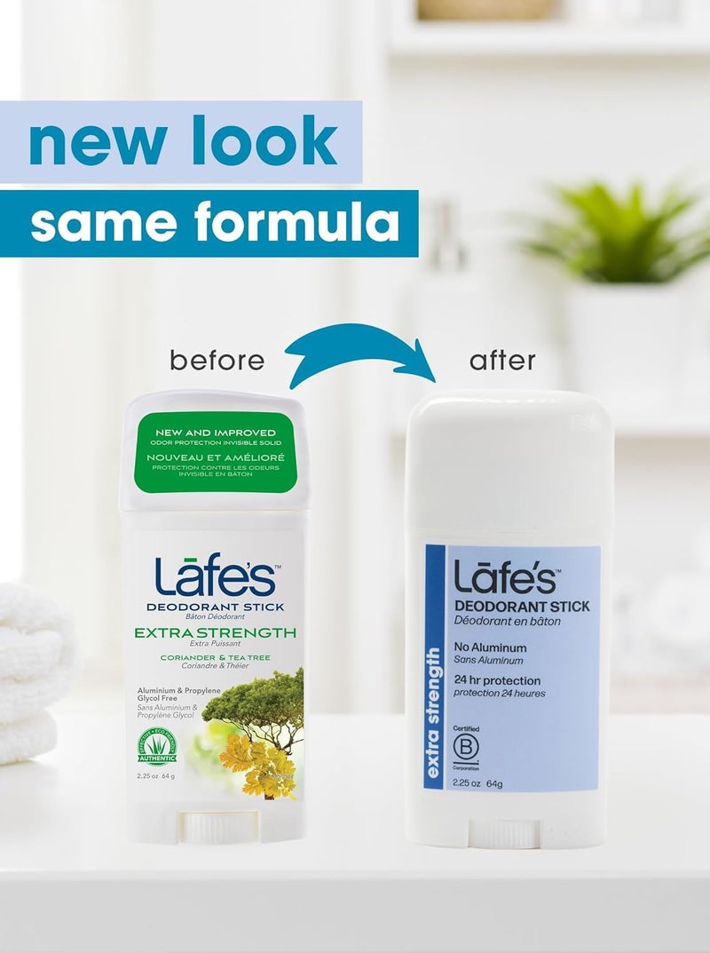 Lafe's Natural Deodorant | 2.25oz Aluminum Free Natural Deodorant Stick for Women & Men | Paraben Free & Baking Soda Free with 24-Hour Protection (Lavender & Aloe/Extra Strength, 2.25 Ounce - 3-Pack) - Image 3